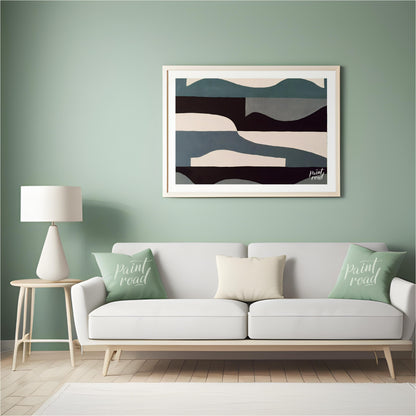 """Tidal Abstraction"" presents a compelling composition of abstract shapes in a harmonious palette… for living room