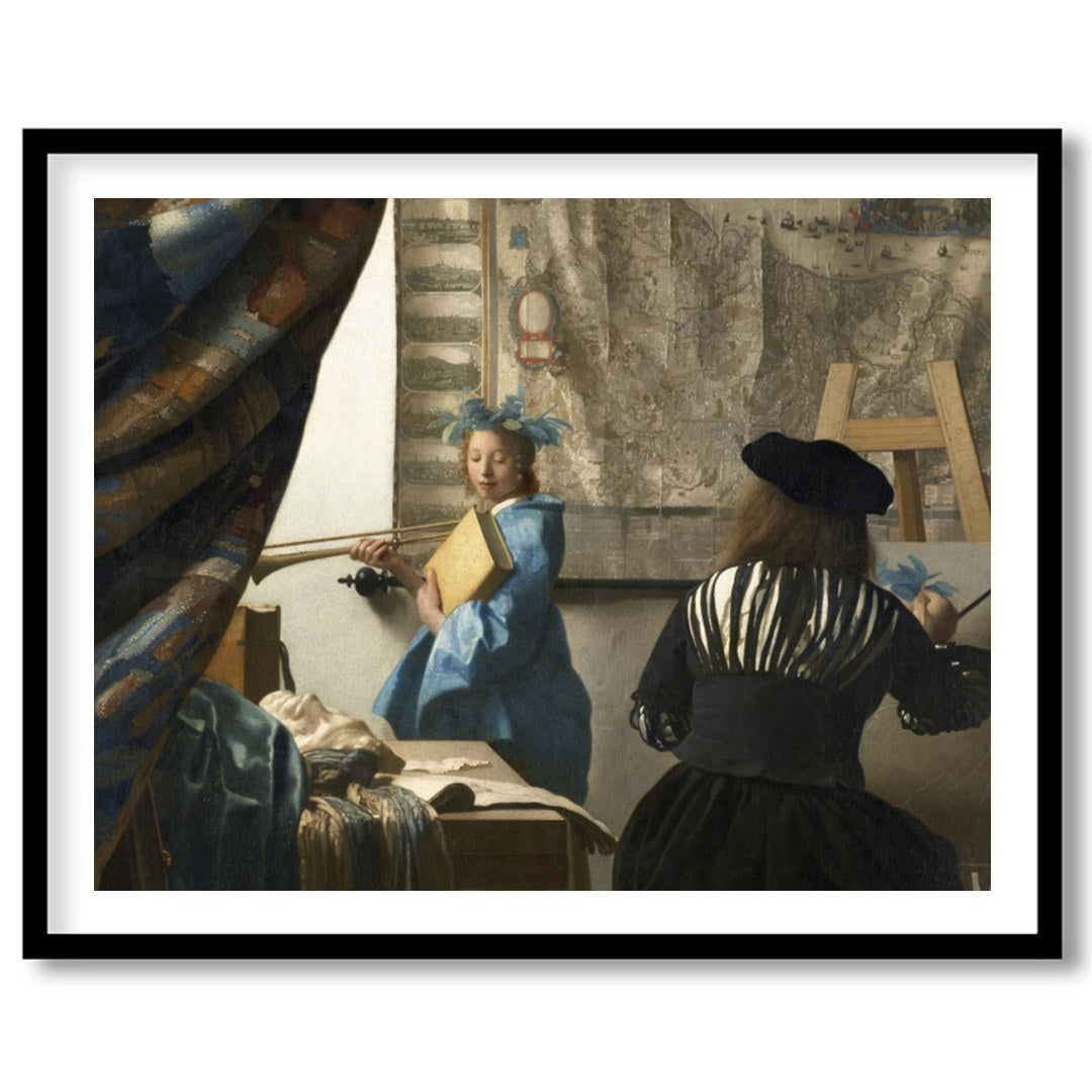 This exquisite piece captures a serene artist's studio scene, echoing the elegance of Renaissance for house