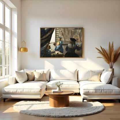 This exquisite piece captures a serene artist's studio scene, echoing the elegance of Renaissance for Living Room