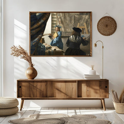 This exquisite piece captures a serene artist's studio scene, echoing the elegance of Renaissance for Sitting Area