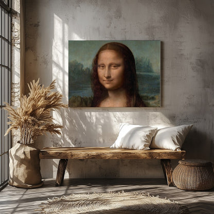 This iconic portrait captures the essence of mystery and grace with its seamless blend of soft hues for Veranda