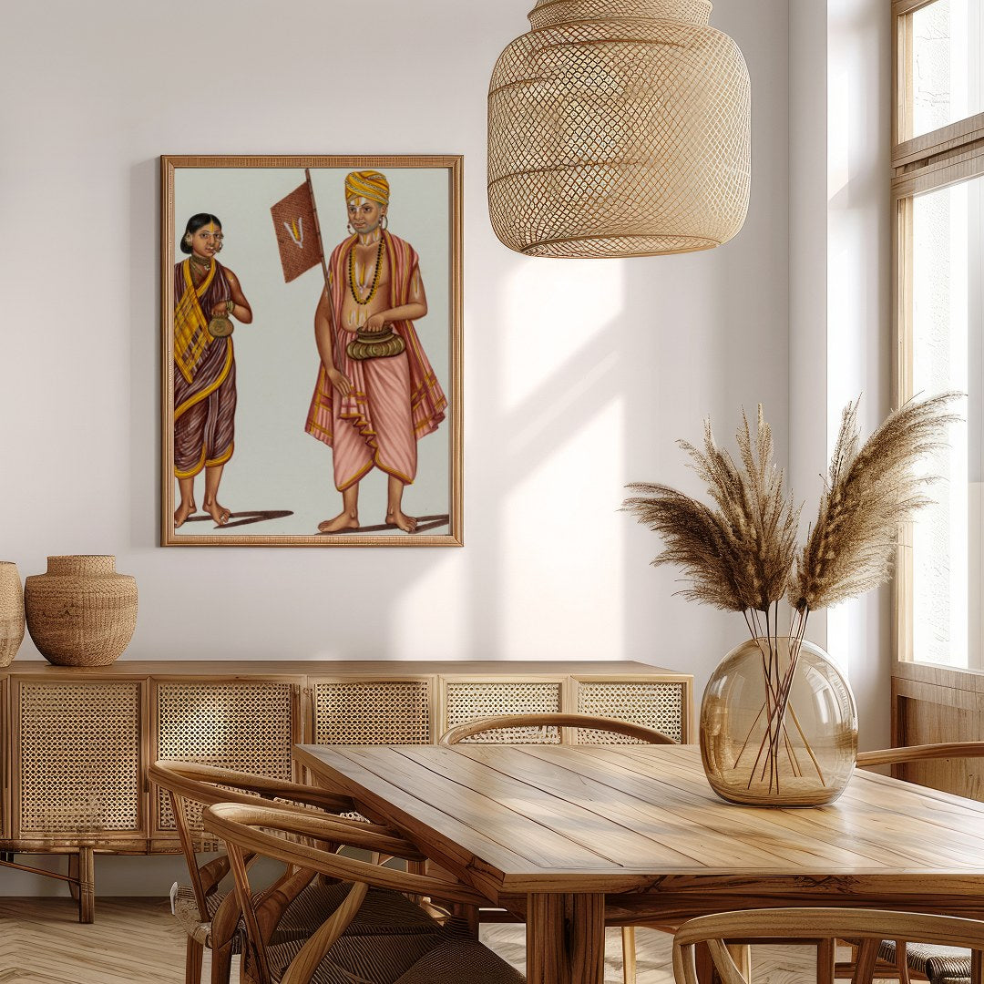This exquisite artwork captures the essence of traditional attire with vibrant colors and intricate for Extra Kitchen