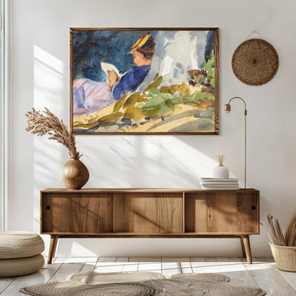 Immerse yourself in the peaceful ambiance of this exquisite artwork that captures the serenity of a for Sitting Area