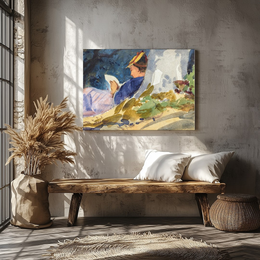 Immerse yourself in the peaceful ambiance of this exquisite artwork that captures the serenity of a for Veranda