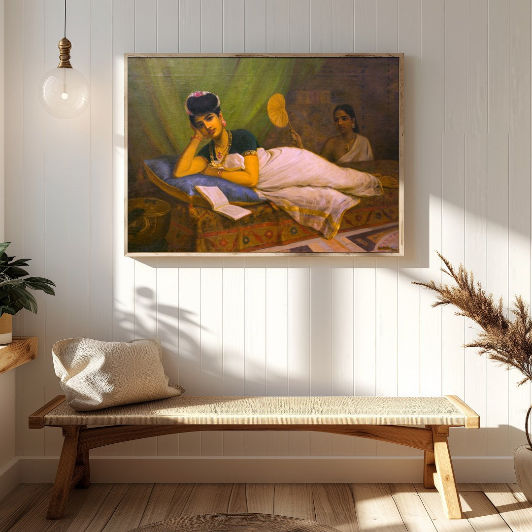 Immerse yourself in the elegant serenity of this classic painting, capturing a moment of leisure for Hallway