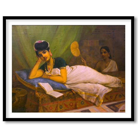 Immerse yourself in the elegant serenity of this classic painting, capturing a moment of leisure for sanctuary