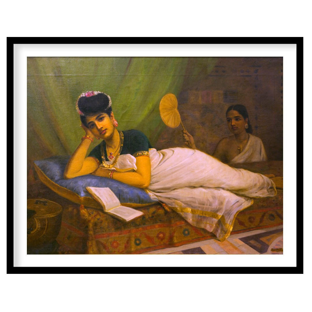 Immerse yourself in the elegant serenity of this classic painting, capturing a moment of leisure for sanctuary