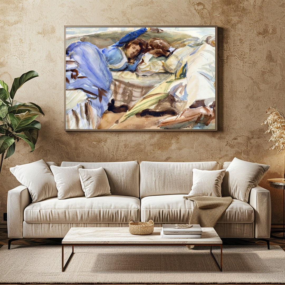 Immerse yourself in a serene nautical scene with this exquisite watercolor print. The gentle hues for Family Room