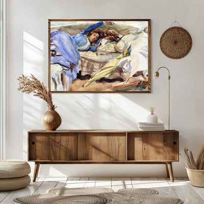 Immerse yourself in a serene nautical scene with this exquisite watercolor print. The gentle hues for Sitting Area