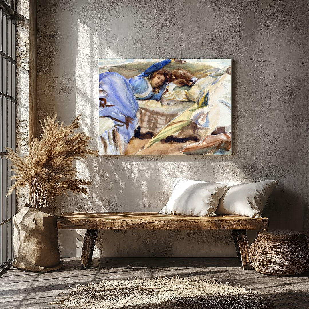 Immerse yourself in a serene nautical scene with this exquisite watercolor print. The gentle hues for Veranda