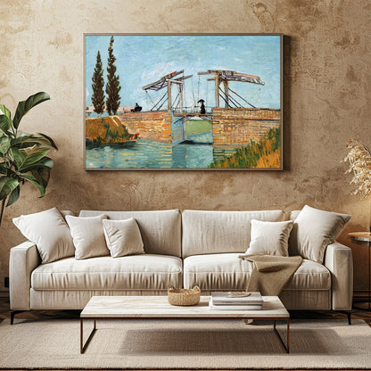 Immerse yourself in the serene beauty of this masterfully painted landscape depicting a rustic for Family Room