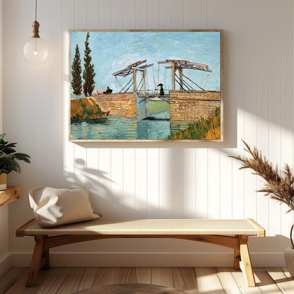 Immerse yourself in the serene beauty of this masterfully painted landscape depicting a rustic for Hallway