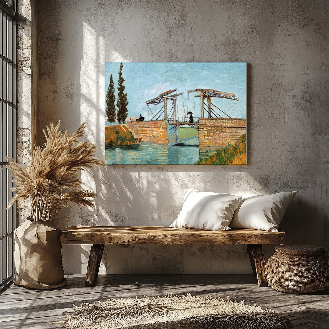 Immerse yourself in the serene beauty of this masterfully painted landscape depicting a rustic for Veranda