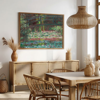 Immerse yourself in serene beauty with this exquisite wall art capturing a lush garden scene. A for Dining