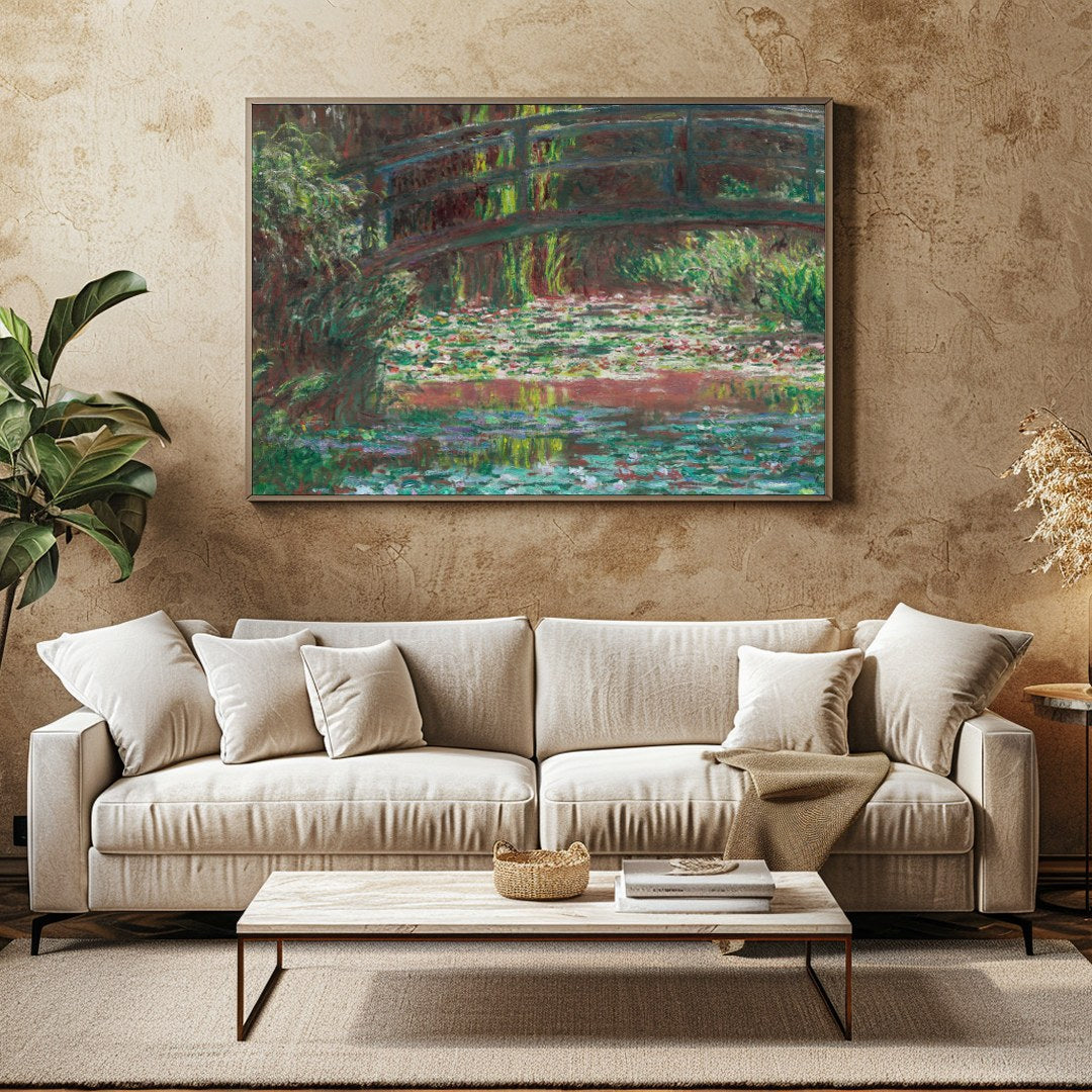 Immerse yourself in serene beauty with this exquisite wall art capturing a lush garden scene. A for Family Room