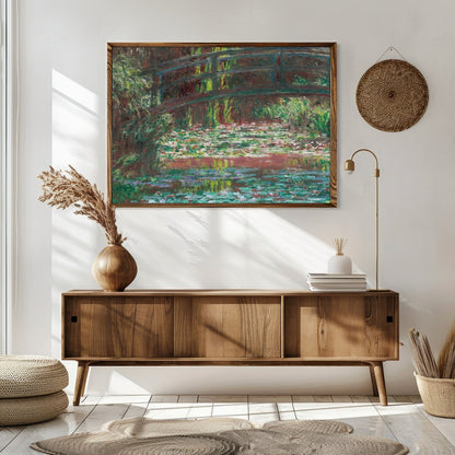 Immerse yourself in serene beauty with this exquisite wall art capturing a lush garden scene. A for Sitting Area