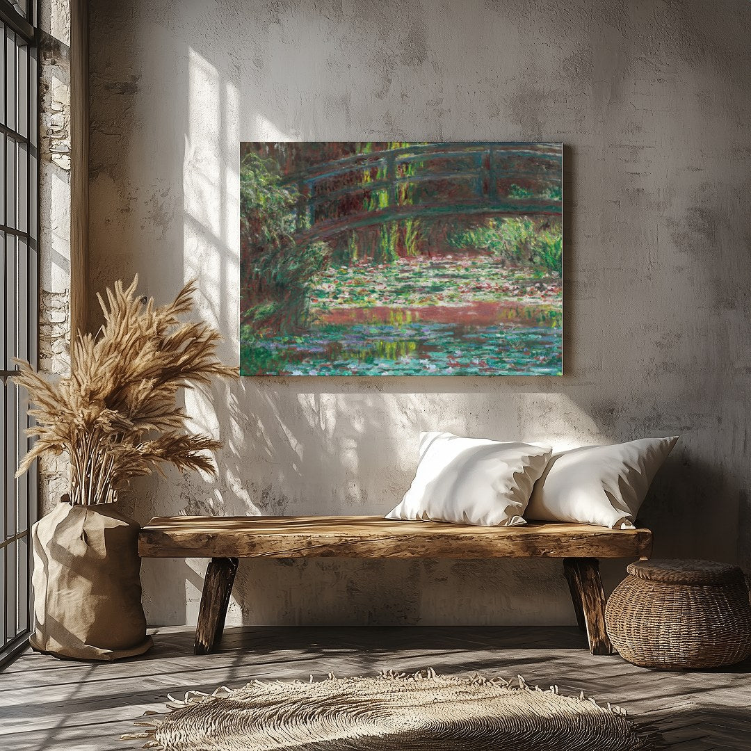 Immerse yourself in serene beauty with this exquisite wall art capturing a lush garden scene. A for Veranda