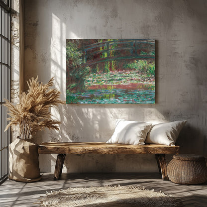 Immerse yourself in serene beauty with this exquisite wall art capturing a lush garden scene. A for Veranda