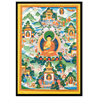 Immerse your space in serene spirituality with this captivating artwork depicting a tranquil Buddha for gallery