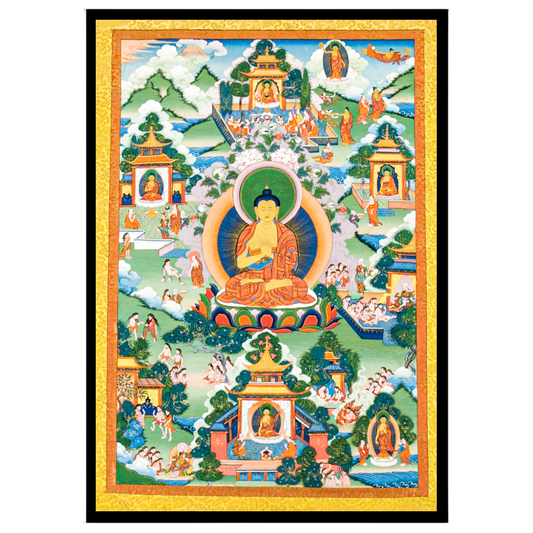 Immerse your space in serene spirituality with this captivating artwork depicting a tranquil Buddha for gallery