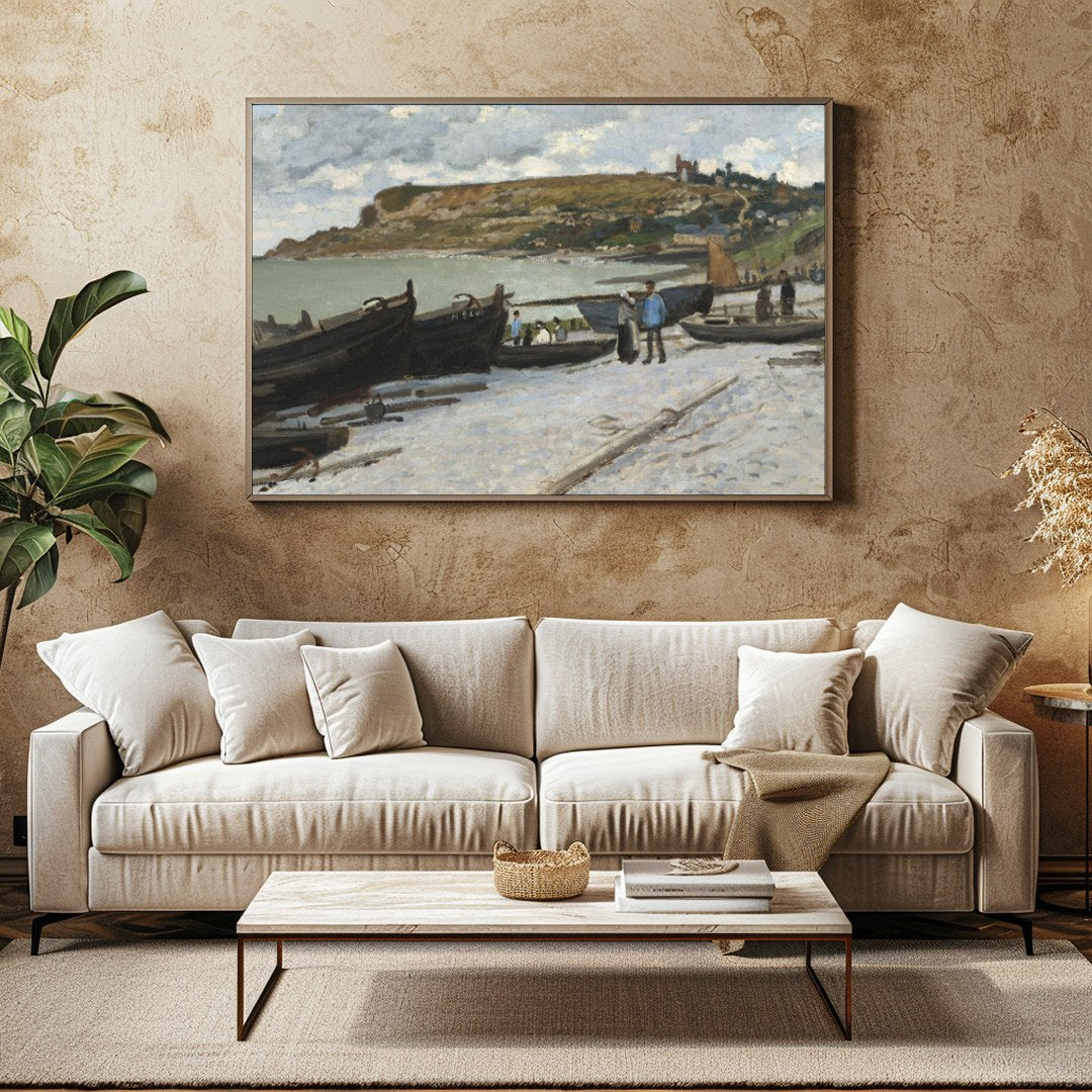 Immerse yourself in the serene beauty of this coastal masterpiece, capturing a tranquil seascape for Family Room