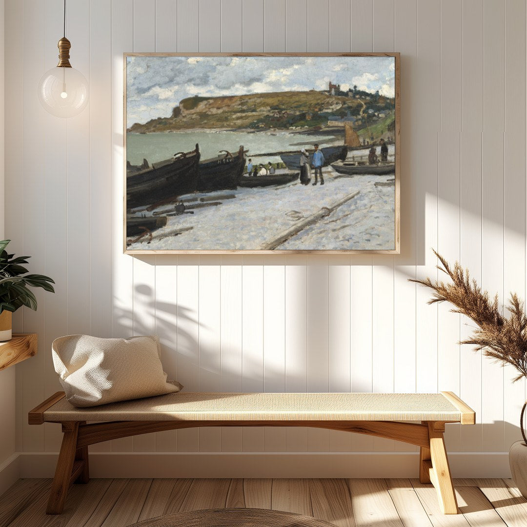 Immerse yourself in the serene beauty of this coastal masterpiece, capturing a tranquil seascape for Hallway