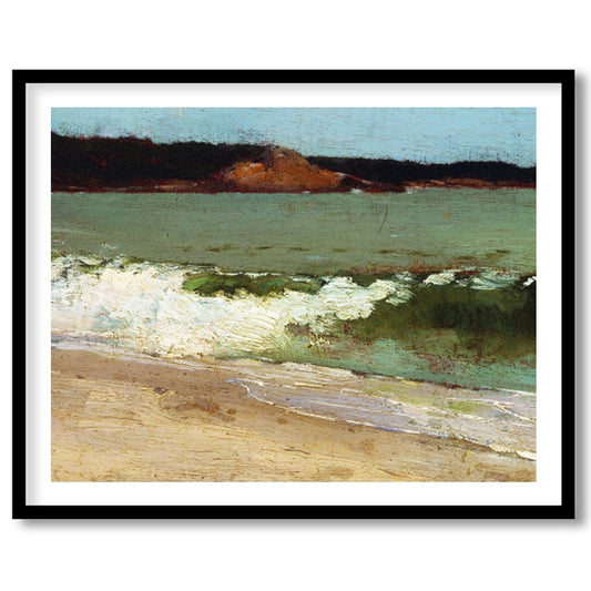 Immerse yourself in the calming embrace of this coastal artwork, capturing the serene essence of a for nook
