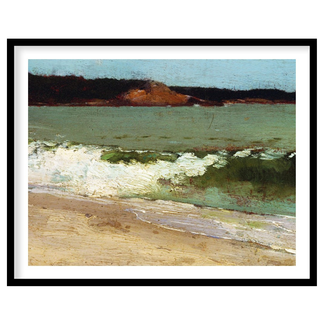 Immerse yourself in the calming embrace of this coastal artwork, capturing the serene essence of a for nook