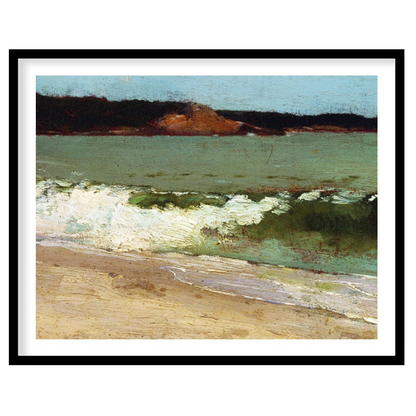 Immerse yourself in the calming embrace of this coastal artwork, capturing the serene essence of a for nook