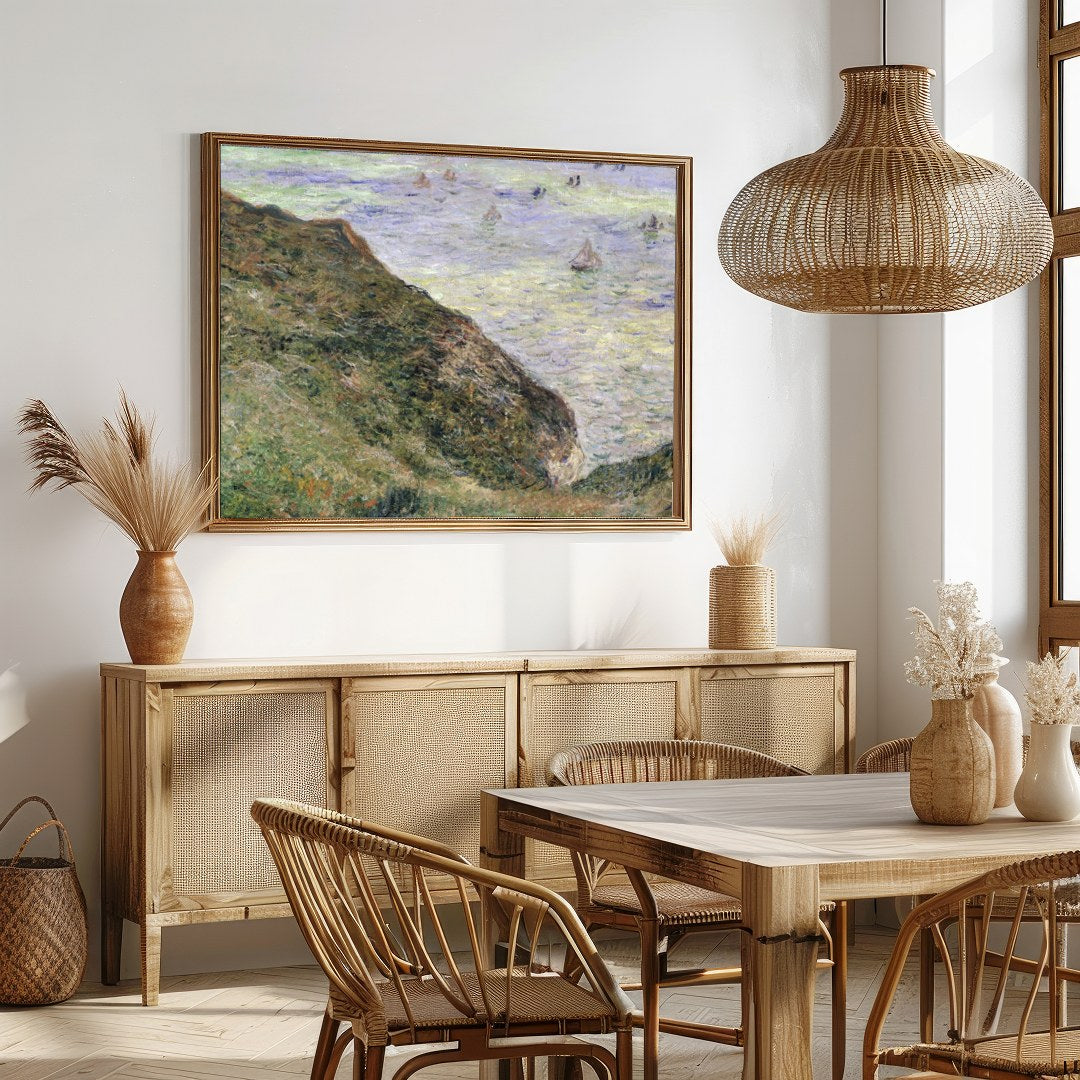 Immerse yourself in the serene beauty of the coastline with this impressionistic masterpiece. Soft for Dining