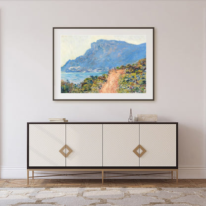 Immerse yourself in the serene beauty of this masterful coastal landscape. The painting captures a for Foyer