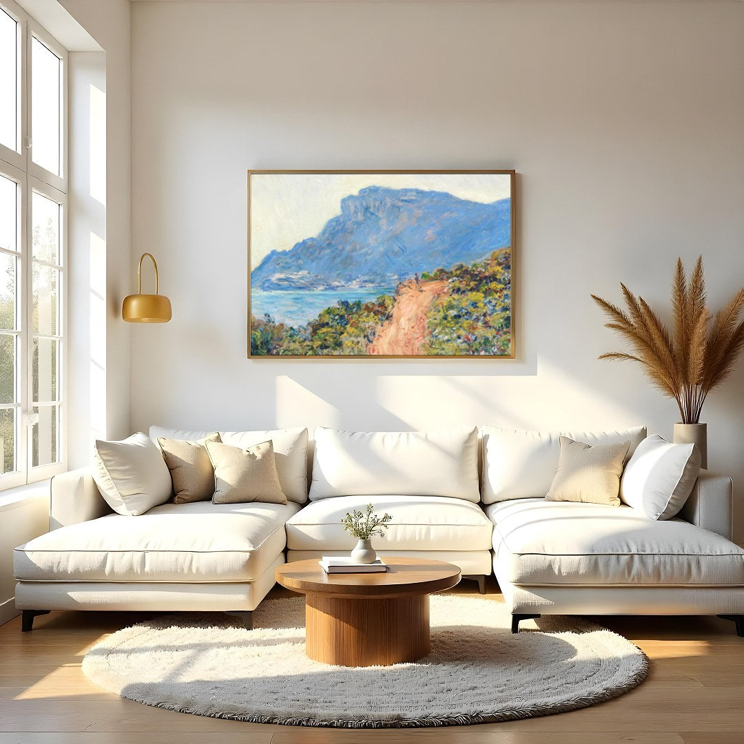 Immerse yourself in the serene beauty of this masterful coastal landscape. The painting captures a for Living Room
