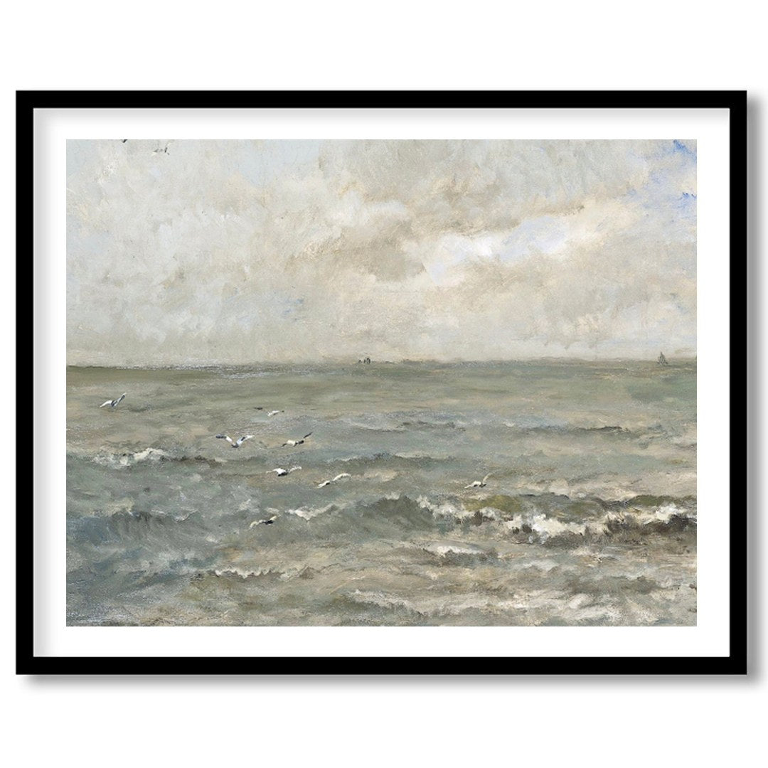 Immerse yourself in the serene elegance of 'Tranquil Coastal Skies,' a captivating landscape for place