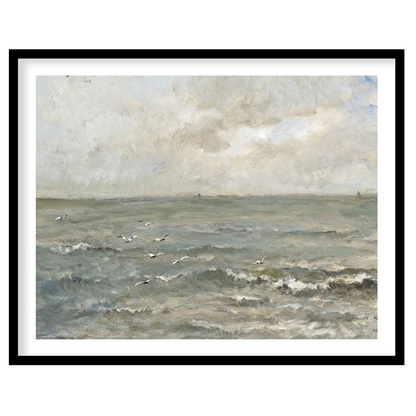 Immerse yourself in the serene elegance of 'Tranquil Coastal Skies,' a captivating landscape for place