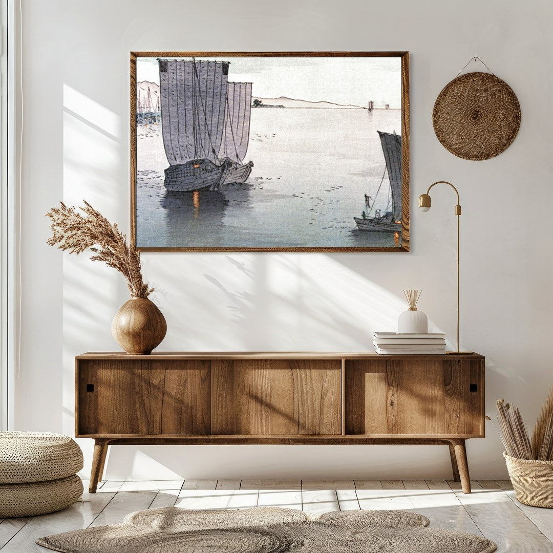 Experience the calm and majesty of a serene coastal voyage with this exquisite wall art piece. The for Sitting Area