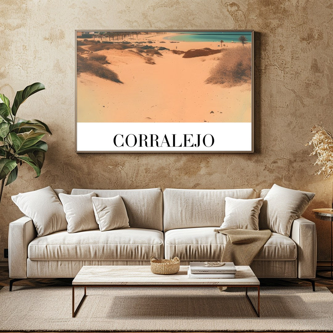 Experience the serene beauty of the Corralejo dunes in this stunning art piece. The artwork for Family Room