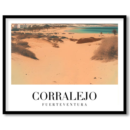 Experience the serene beauty of the Corralejo dunes in this stunning art piece. The artwork for gallery