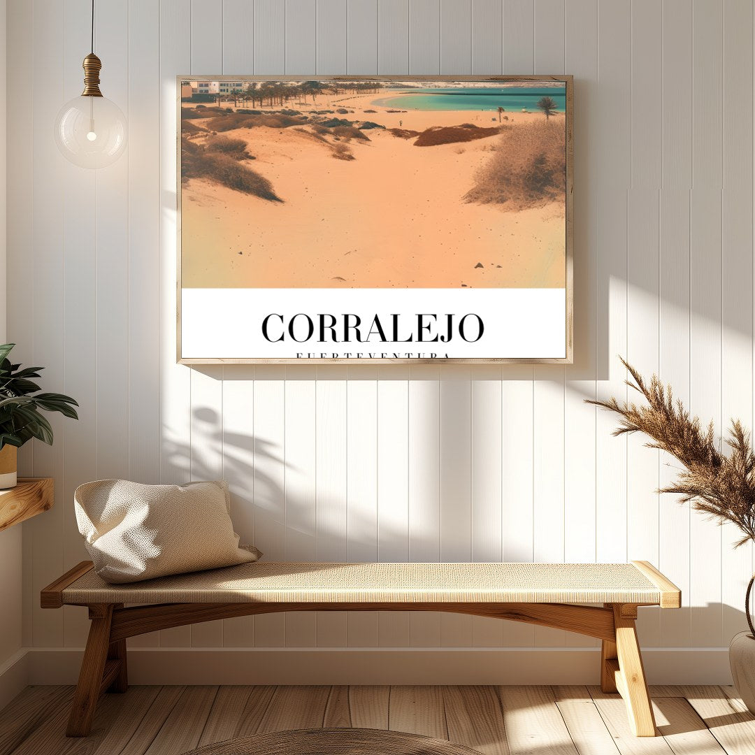 Experience the serene beauty of the Corralejo dunes in this stunning art piece. The artwork for Hallway