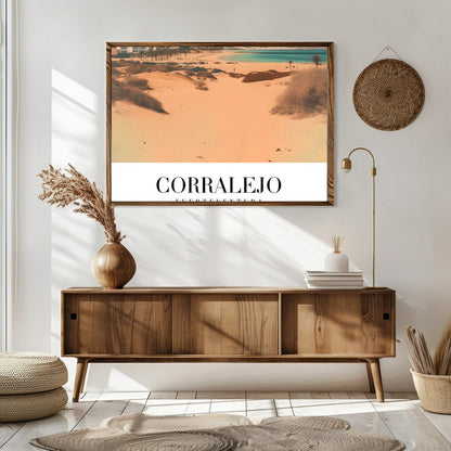 Experience the serene beauty of the Corralejo dunes in this stunning art piece. The artwork for Sitting Area