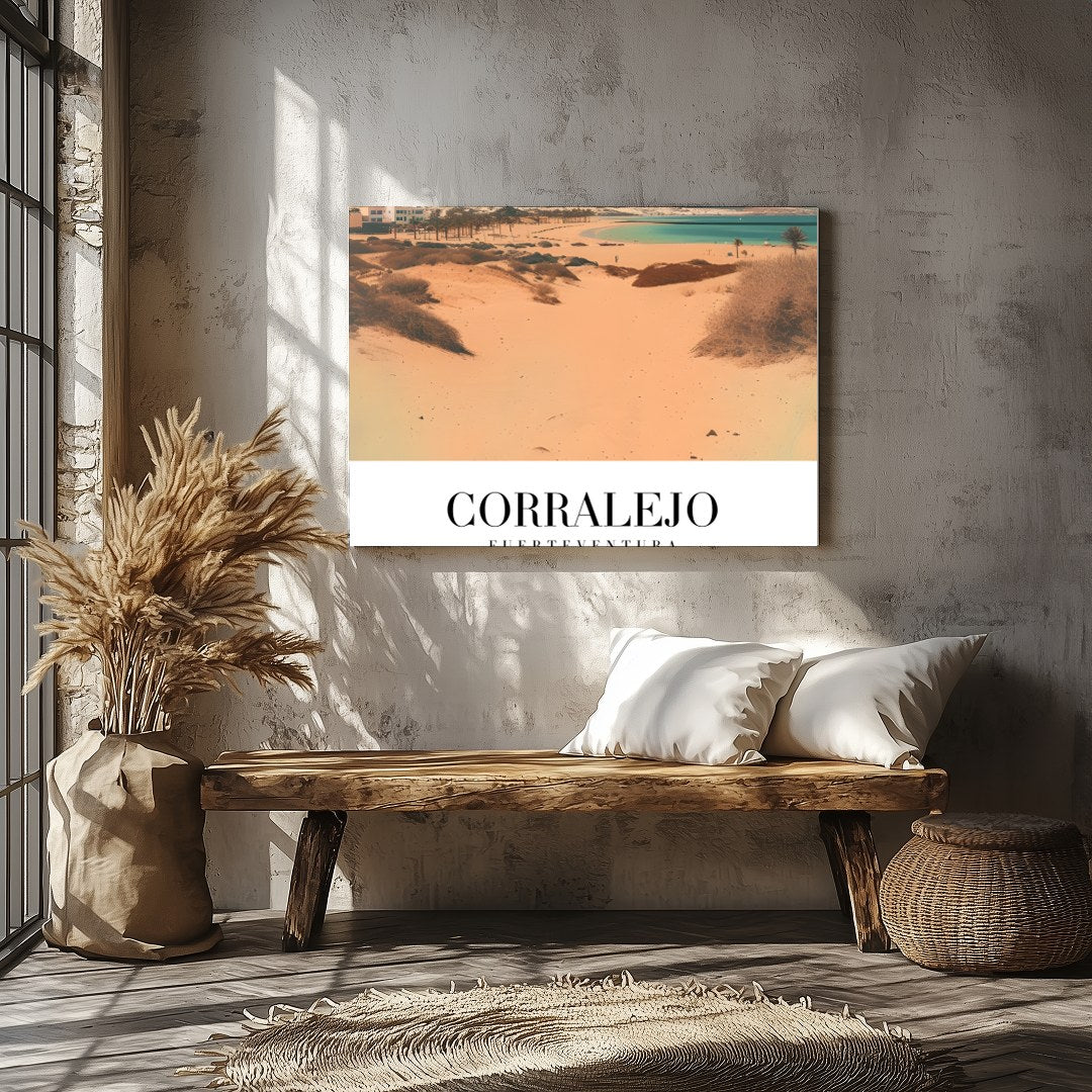 Experience the serene beauty of the Corralejo dunes in this stunning art piece. The artwork for Veranda