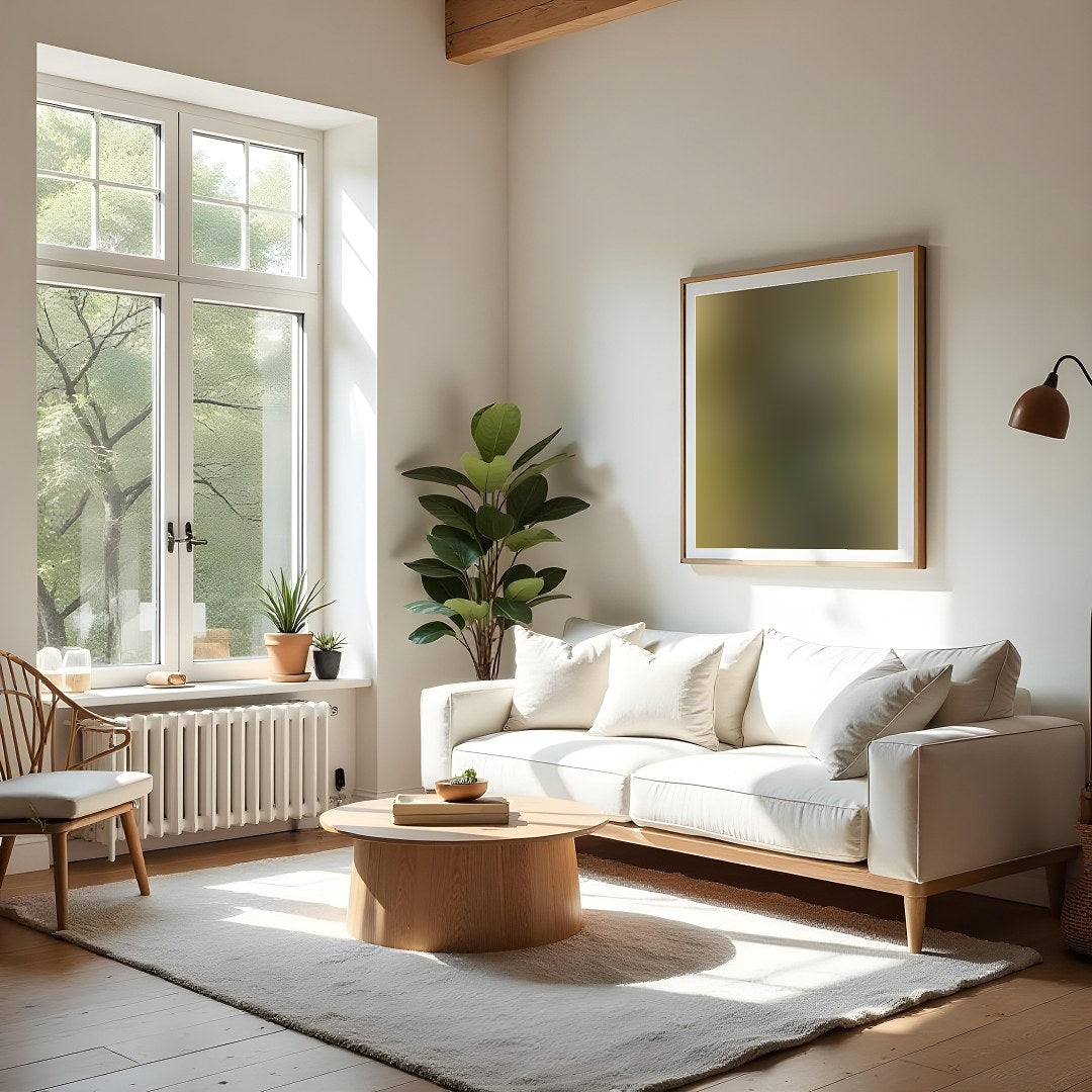 Immerse yourself in the serene beauty of the countryside with this soothing artwork. Featuring for Living Room