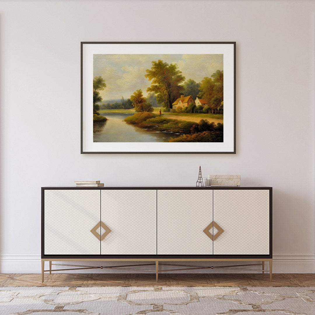 Immerse yourself in the serene beauty of this countryside escape, where a charming cottage and lush for Foyer