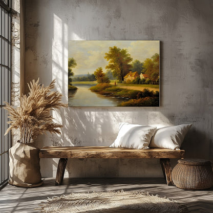 Immerse yourself in the serene beauty of this countryside escape, where a charming cottage and lush for Veranda