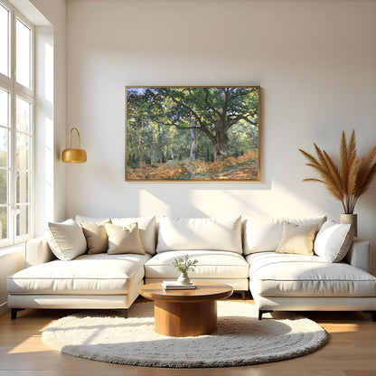 Immerse yourself in the serene beauty of nature with this enchanting woodland scene. The play of for Living Room