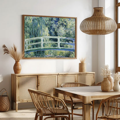 Immerse yourself in the serenity of nature with this exquisite artwork depicting a lush garden for Dining