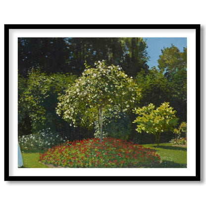 Immerse yourself in the serene beauty of a tranquil garden with this exquisite artwork. Featuring a for gallery