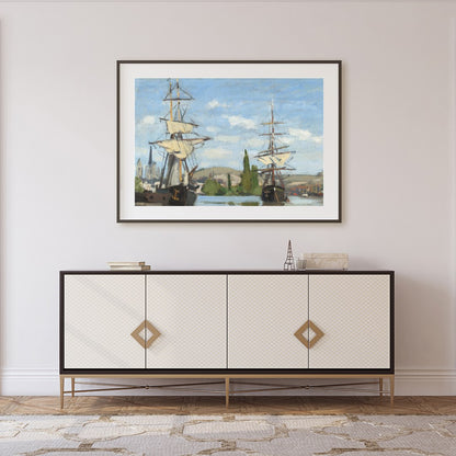 Immerse yourself in the serene elegance of maritime nostalgia with this captivating artwork. for Foyer