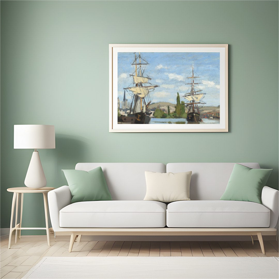 Immerse yourself in the serene elegance of maritime nostalgia with this captivating artwork. for Hall