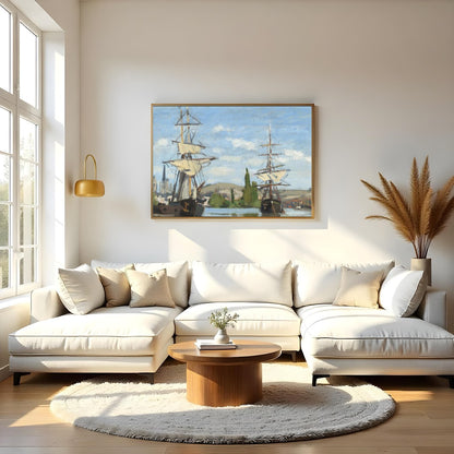 Immerse yourself in the serene elegance of maritime nostalgia with this captivating artwork. for Living Room