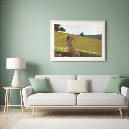 Experience the serene beauty of the countryside with this calm and reflective artwork. A solitary for Hall